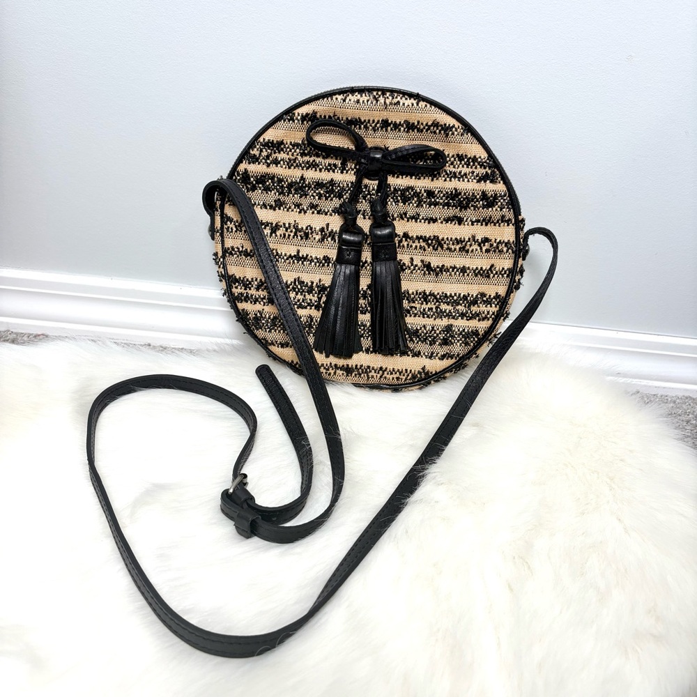Patricia Nash Ebbe Woven Straw Sibari Round Crossbody